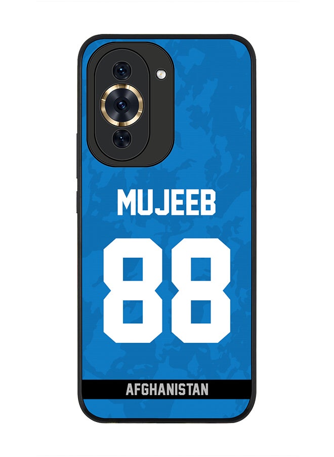 Stylizedd - Rugged Black Edge Case for Huawei nova 10 Pro, Slim fit Soft Case Flexible thin Cover - Player Name - Mujeeb Ur Rahman, Jersey Number- 88 - Image 1