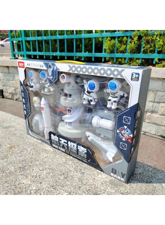 Space Exploration Scene Suit Rocket Spaceship Play House Boy Kindergarten Gift Stall Children's Toys Wholesale-Color:Starry Sky Exploration Team 669-107  - Image 5