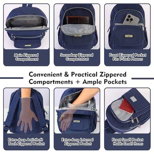 AOTIAN Mini Nylon Women Backpacks Casual Lightweight Small Daypack for Girls - Image 4