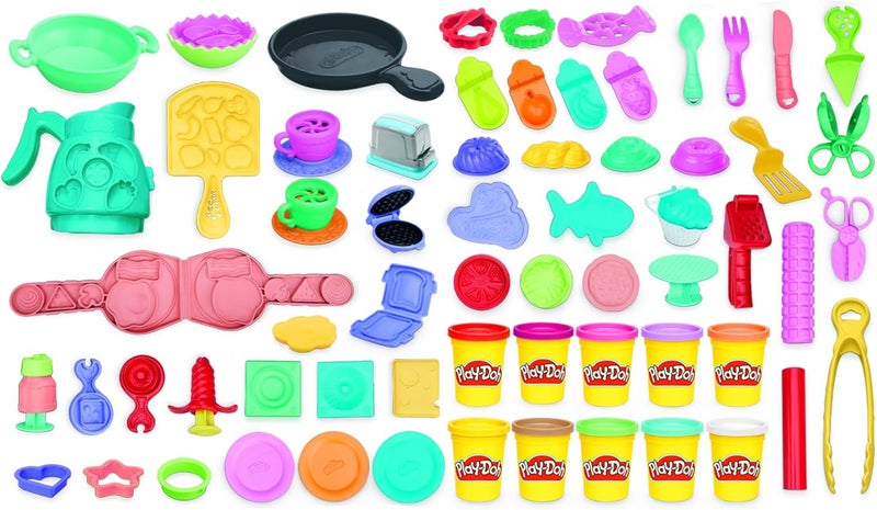 Play-Doh Brunch Time Kitchen Playset with 54 Accessories for Kids - Image 2