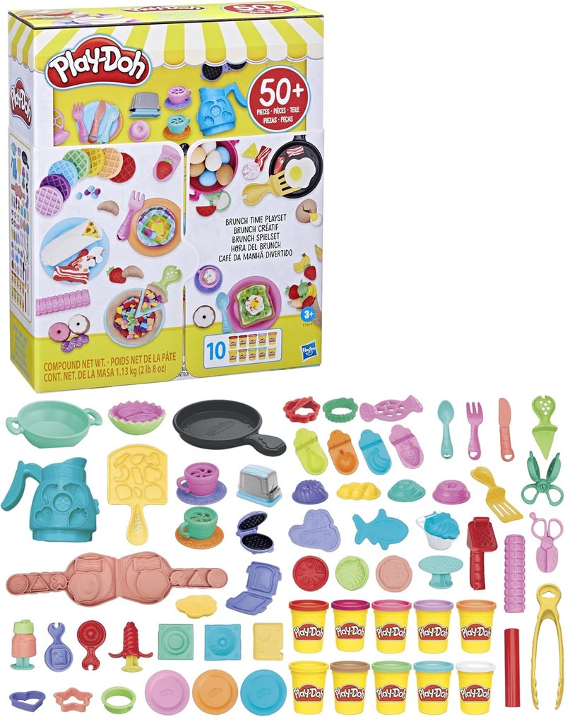 Play-Doh Brunch Time Kitchen Playset with 54 Accessories for Kids - Image 1