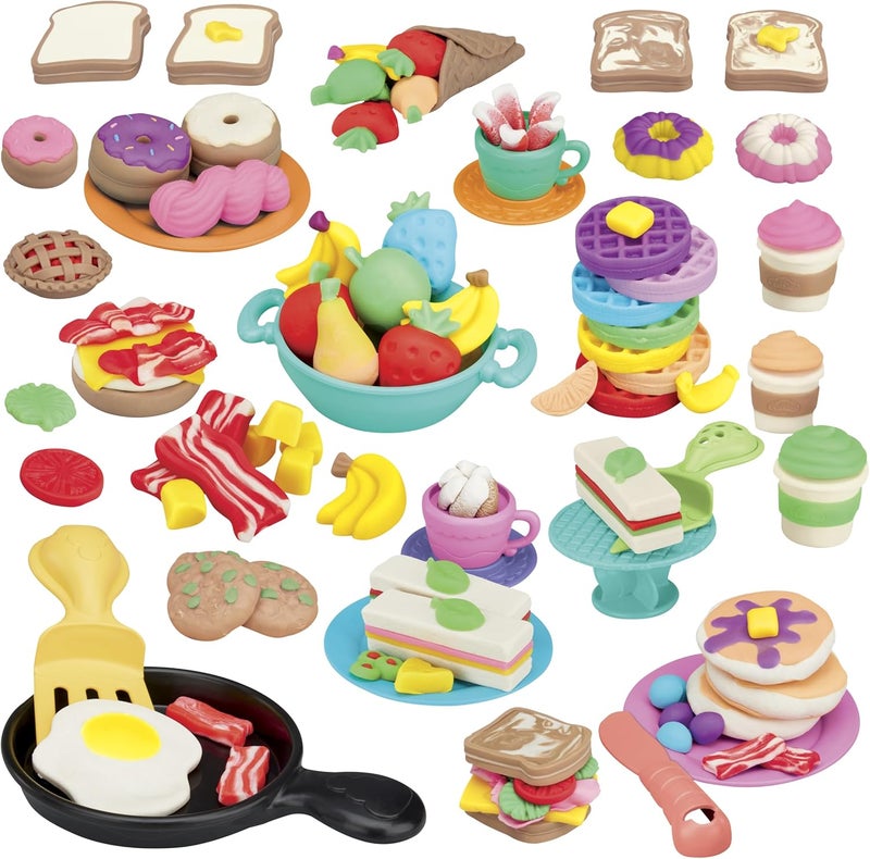 Play-Doh Brunch Time Kitchen Playset with 54 Accessories for Kids - Image 4