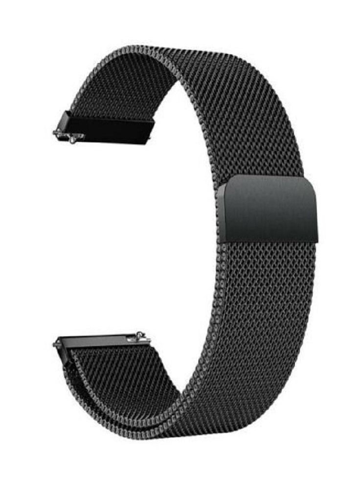 CATANES - Samsung Galaxy Watch Active / Active 2 / Galaxy Watch 4 / Watch 4 Classic Milanese Stainless Steel Band 20mm Replacement Strap Black - Image 1