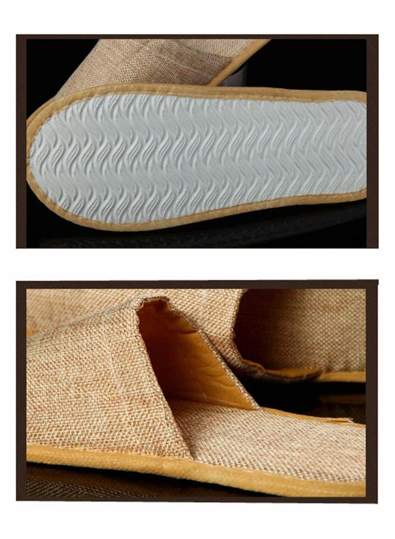 Y&D Spa Slippers Open Toe Slippers, Washable, Disposable, Fluffy Guests for Home, Hotel Use, Spa, Party Guest, and Travel, Fits Most Men Women, 10 Pairs  - Image 5