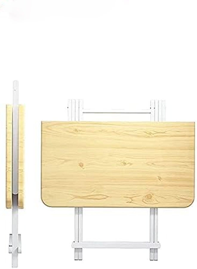 إيه تي إم طاولة طعام مدمجة قابلة للطي مع سطح خشبي وإطار معدني - 60 × 60 × 55 سم - Image 3