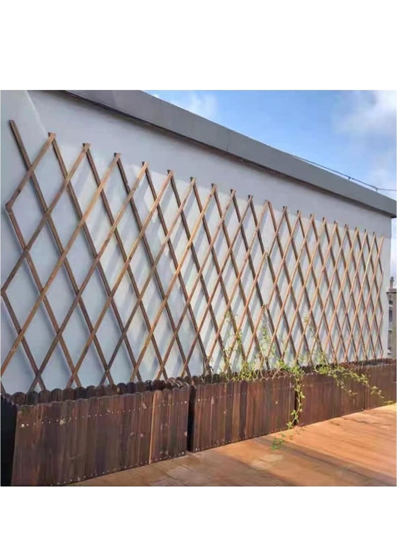 LINGWEI Expandable Wooden Garden Fence Portable Wicker Picket Fence Trellis Plant Vine Climbing Frame Support Multifunctional Garden Fence - Image 3