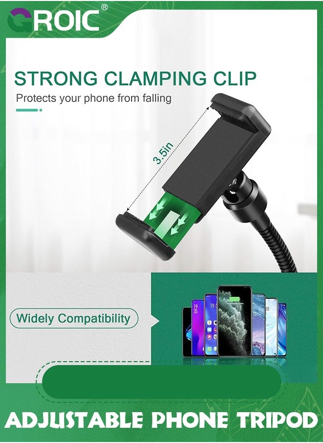 GROIC - Adjustable Phone Tripod, Phone Stand for Recording, Overhead Phone Mount, Tabletop Tripod for Cookie Decorating and Teaching Online Live Streaming and Showing Drawing Sketching Cooking Recording - Image 1