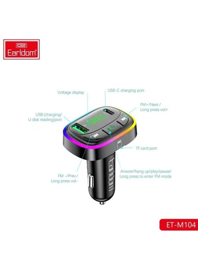 Earldom مشغل MP3 بلوتوث للسيارة Earldom ET-M104 - Image 2