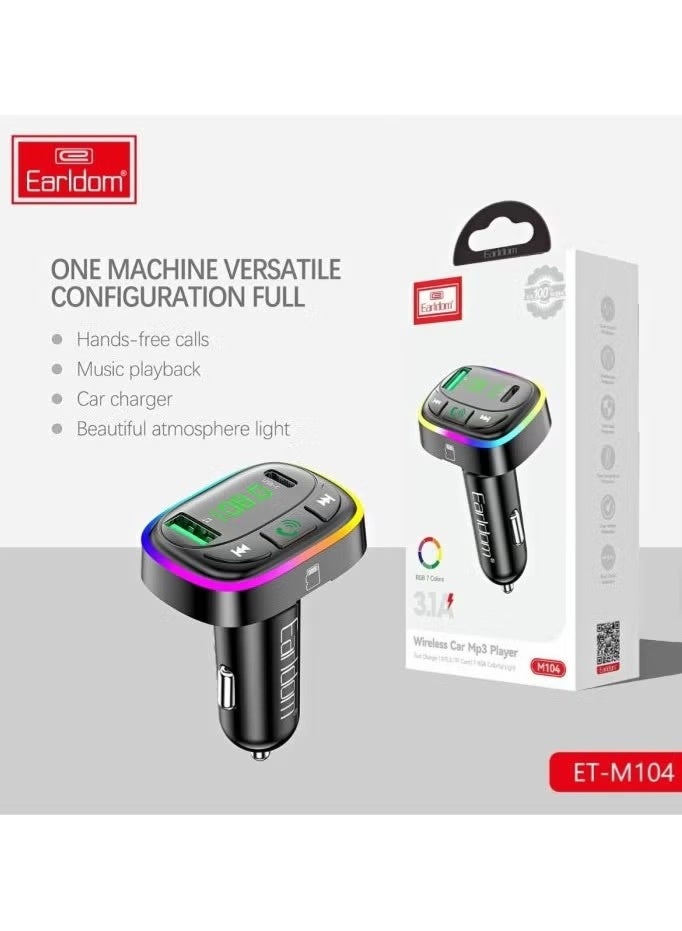 Earldom مشغل MP3 بلوتوث للسيارة Earldom ET-M104 - Image 3