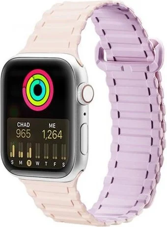 بولهاموبيل Polham Magnetic Silicone Band Strap For Apple Watch 38-40-41MM, Apple Watch 2-3-4-5-6-7-8 and Se