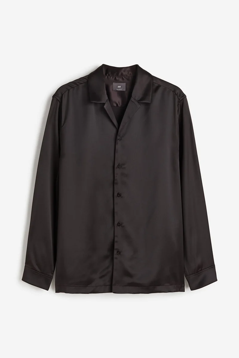 H&M Regular Fit Satin resort shirt