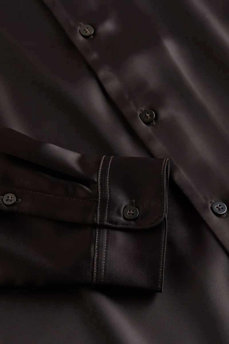 H&M Regular Fit Satin resort shirt