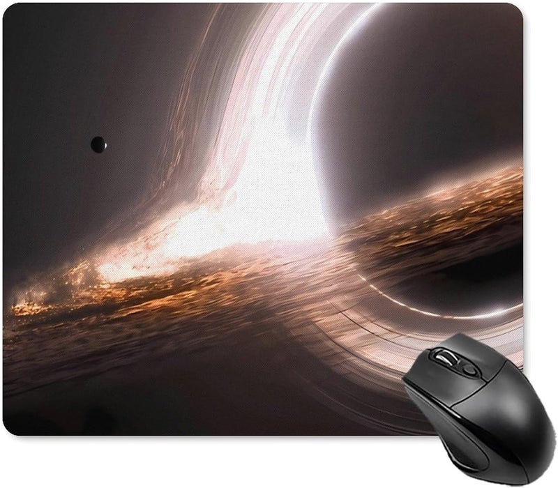Keebik Gaming Mouse Pad, Interstellar Gargantua Black Hole Mouse Pad 7.1x8.7 Inch Large Extended Computer Mouse Mat Keyboard Full Desk Mousepad for Gaming, Office, Home - Image 1