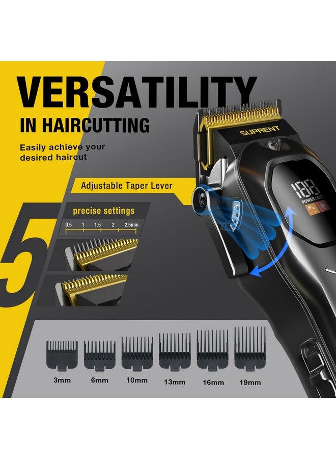 SUPRENT Mens Hair Clipper-Rechargeable Hair Cutting Kits with LED Display, Cordless Hair Clipper for Home Use & Barbers (Black) - Image 3
