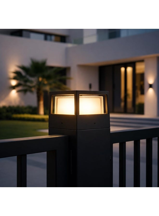 AFN Modern Outdoor Post Light Waterproof LED Gate Pillar Lamp for Garden Fence Lighting Energy Saving Decorative Exterior Light for Home Yard Pathway Lighting Fixture Durable Design - Image 2
