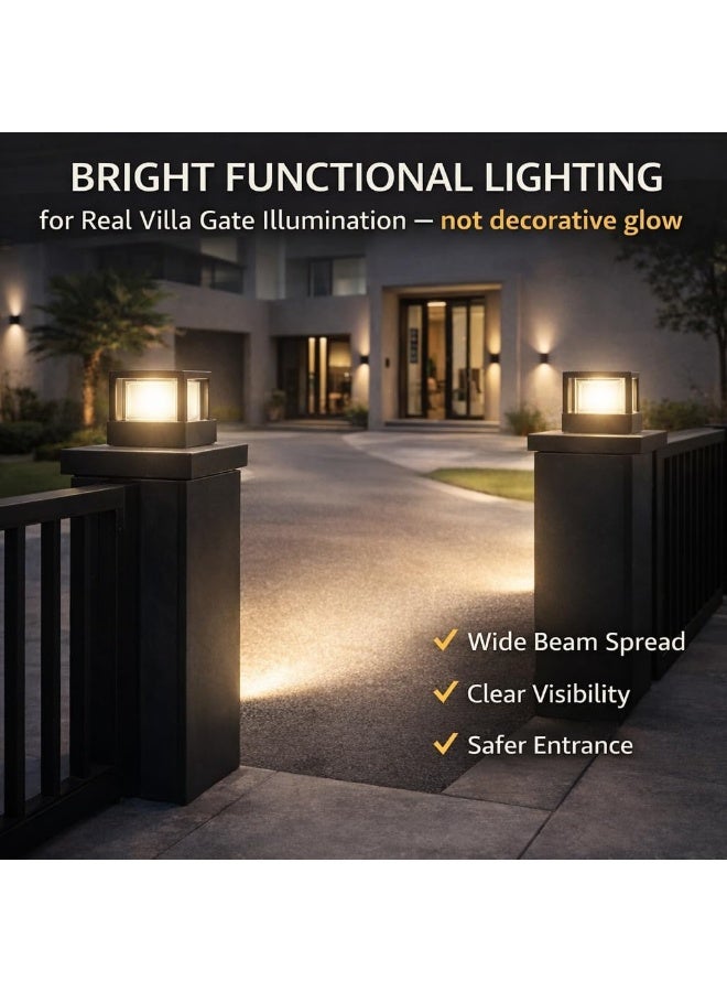 AFN Modern Outdoor Post Light Waterproof LED Gate Pillar Lamp for Garden Fence Lighting Energy Saving Decorative Exterior Light for Home Yard Pathway Lighting Fixture Durable Design - Image 3
