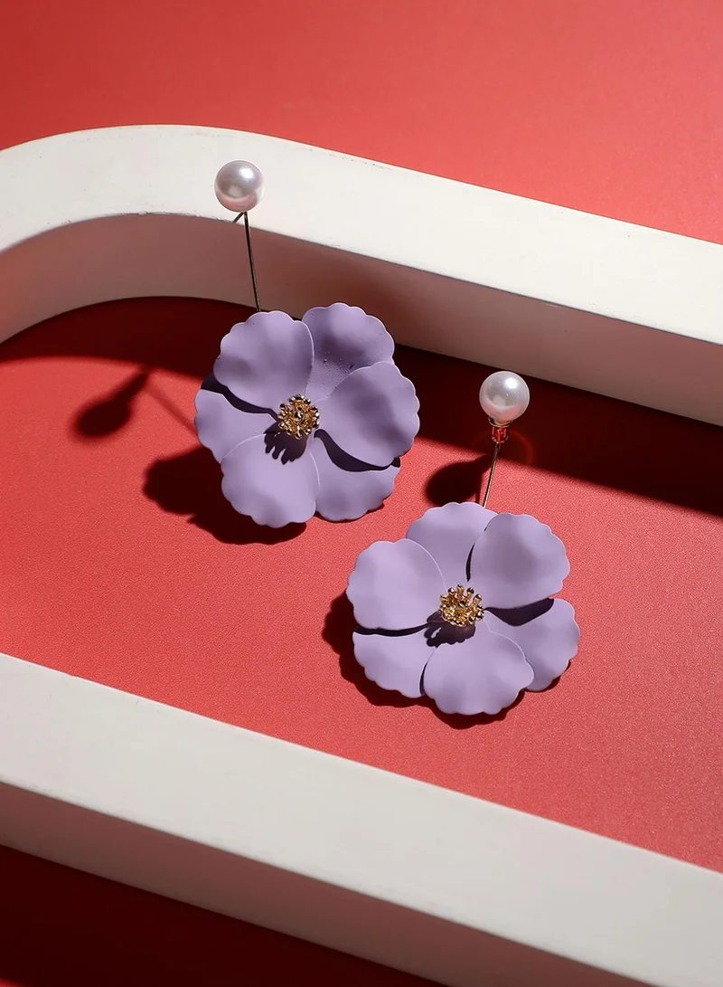 SOHI Floral Hues Artificial Stud Earring Jewellery