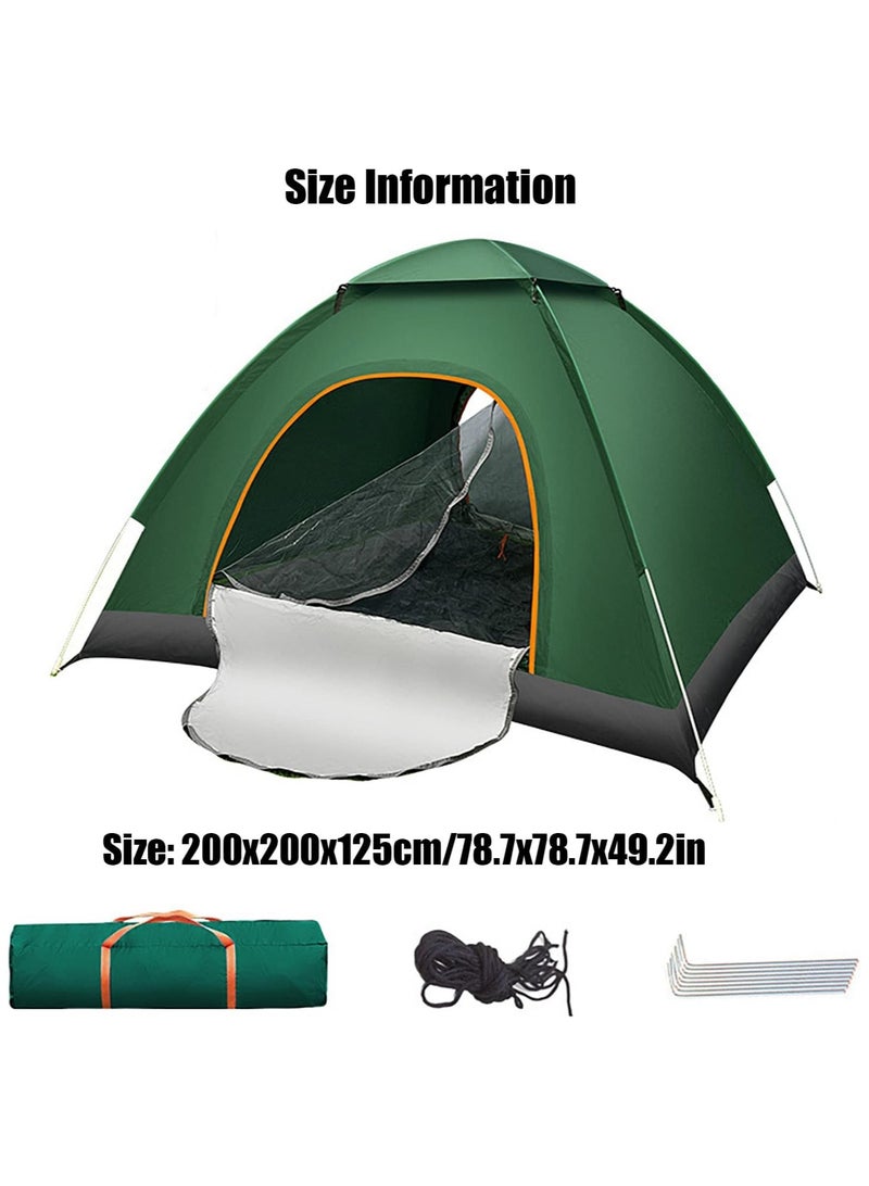 DubaiGallery Pop Up Tents for Camping Waterproof, Instant Family Tent with Windproof Ropes, Ultralight Blackout Lightweight Tent for 2 People Camping, Hiking, Backpacking (A 2 Person) - Image 4