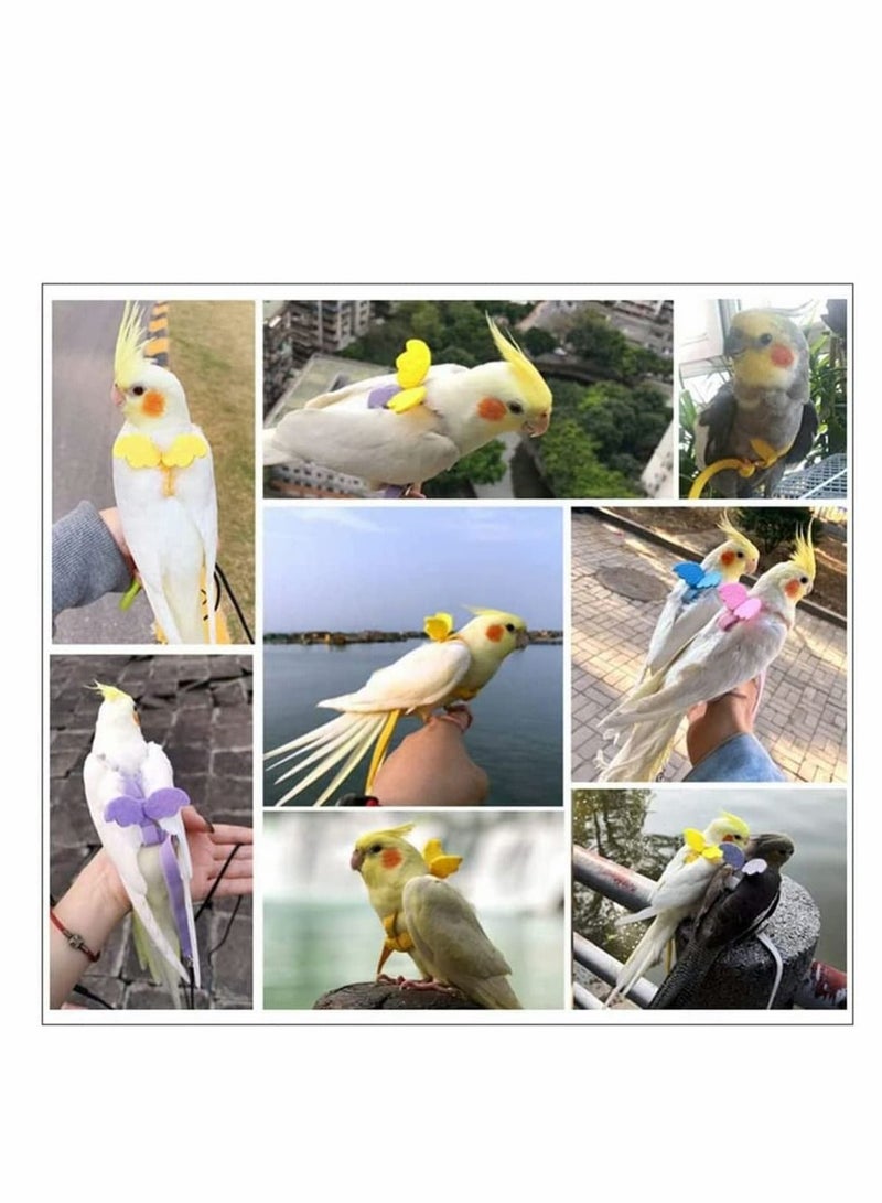 SYOSI Bird Training Leash, Adjustable Parrot Flying Strap Rope Universal Flying Traction Lead Durable Outing Gadget Outdoor Training Toy for Birds, Parrot, Cockatiel, Parakeet, Lory, 1 Pcs, Purple - Image 3