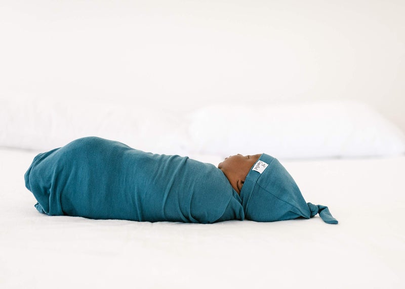 Copper Pearl Baby Swaddle Blanket - Premium Knit Baby Blanket, Large Soft Stretchy Receiving Blankets for Baby Boy and Girl, Swaddles for Newborn, Infant, and Toddler (Steel) - Image 4