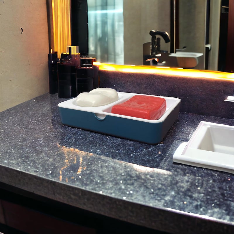 CSM Twin Soap Case Set(Crysta-2), Plastic with Lid, Stores 2 Soaps, Set of 2 - Image 3