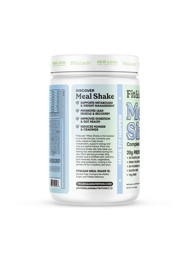 Fit & Lean - Meal Shake, Fat Burning Meal Replacement, Protein, Fiber, Probiotics, Chocolate, 1lb, 10 Servings Per Container - Image 1