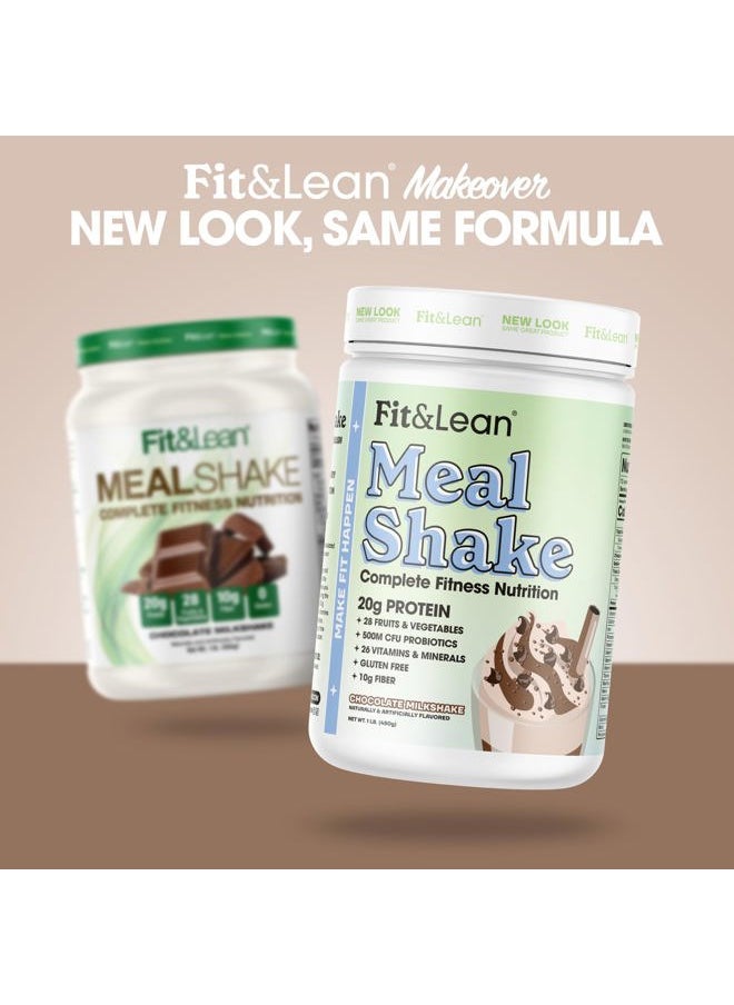 Fit & Lean - Meal Shake, Fat Burning Meal Replacement, Protein, Fiber, Probiotics, Chocolate, 1lb, 10 Servings Per Container - Image 1
