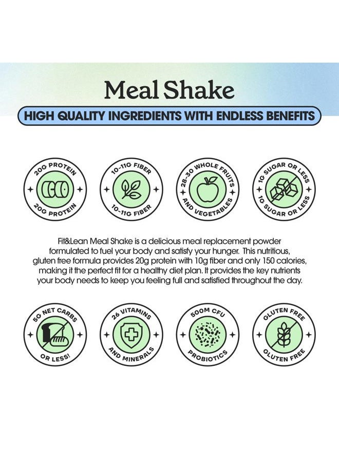 Fit & Lean - Meal Shake, Fat Burning Meal Replacement, Protein, Fiber, Probiotics, Chocolate, 1lb, 10 Servings Per Container - Image 1