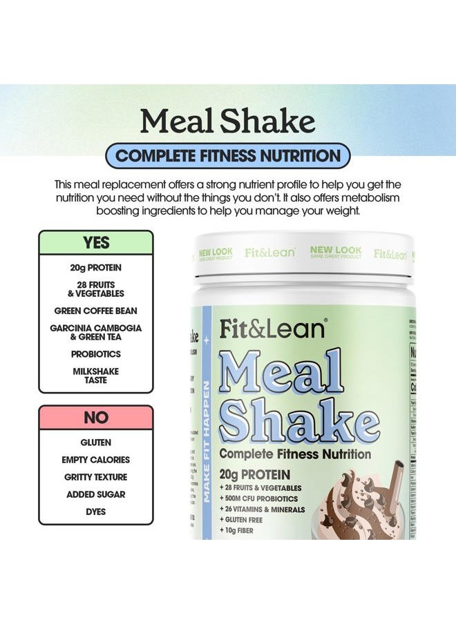 Fit & Lean - Meal Shake, Fat Burning Meal Replacement, Protein, Fiber, Probiotics, Chocolate, 1lb, 10 Servings Per Container - Image 1