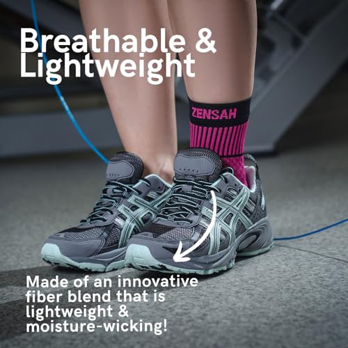 Zensah Ankle Support - Compression Ankle Brace - Great for Running, Soccer, Volleyball, Sports - Ankle Sleeve Helps Sprains, Tendonitis, Pain, Beige, Small - Image 5