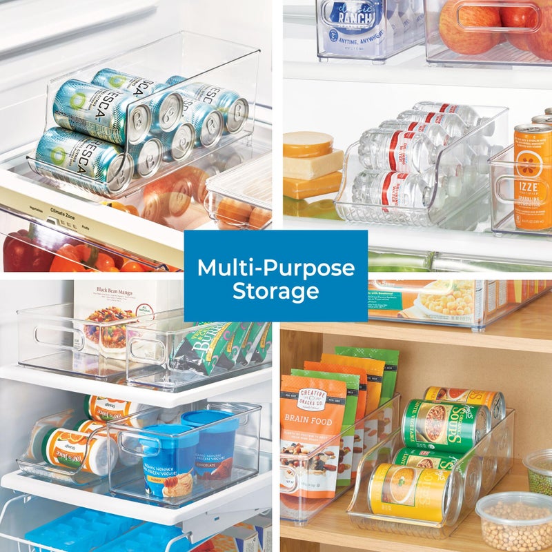 InterDesign iDesign BPA-Free Plastic Water Bottle and Drink Holder Fridge Organizer Bin for Kitchen, Basement, Garage Fridge – 13.7" X 5.4" X 4.1", Clear Plastic, Set of 1 - Image 5