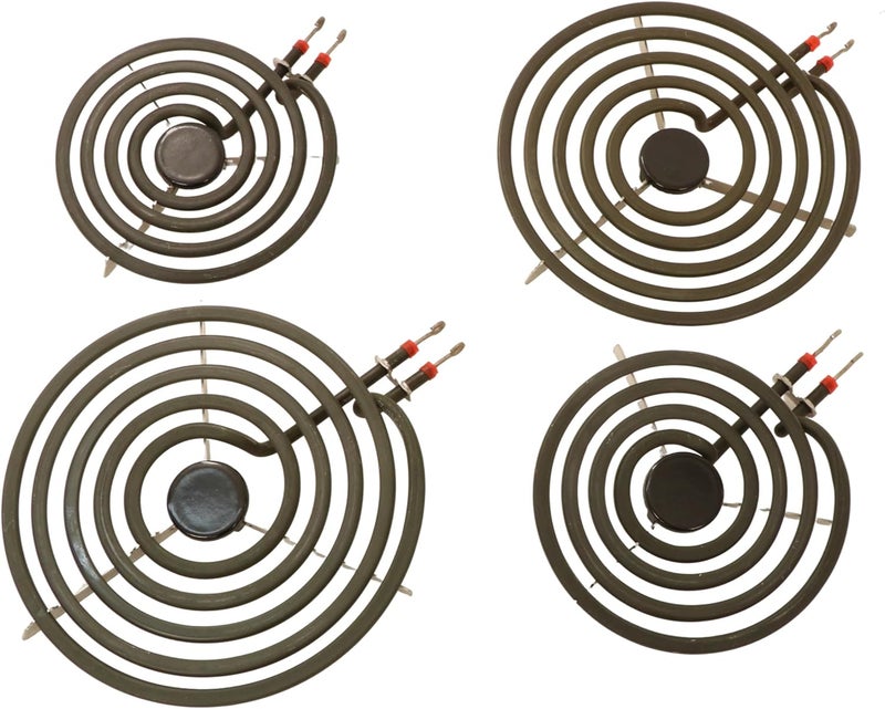 Kitchen Basics 101 MP22YA 4 PACK Electric Range Burner Surface Element Replacement for Whirlpool KitchenAid Maytag Includes 2 8-Inch MP21YA & 2 6-Inch MP15YA 540331014,484783, TS5W8221,Y04000033 by - Image 1