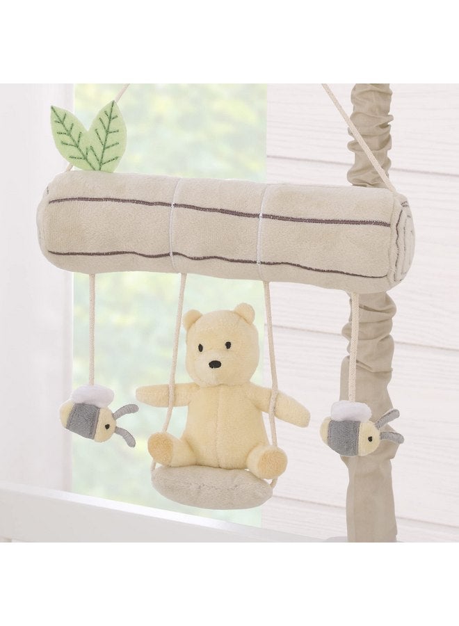 NoJo Disney Classic Pooh Naturally Friends Soft Beige Plush Swing and Tree Branch Musical Mobile - Image 3
