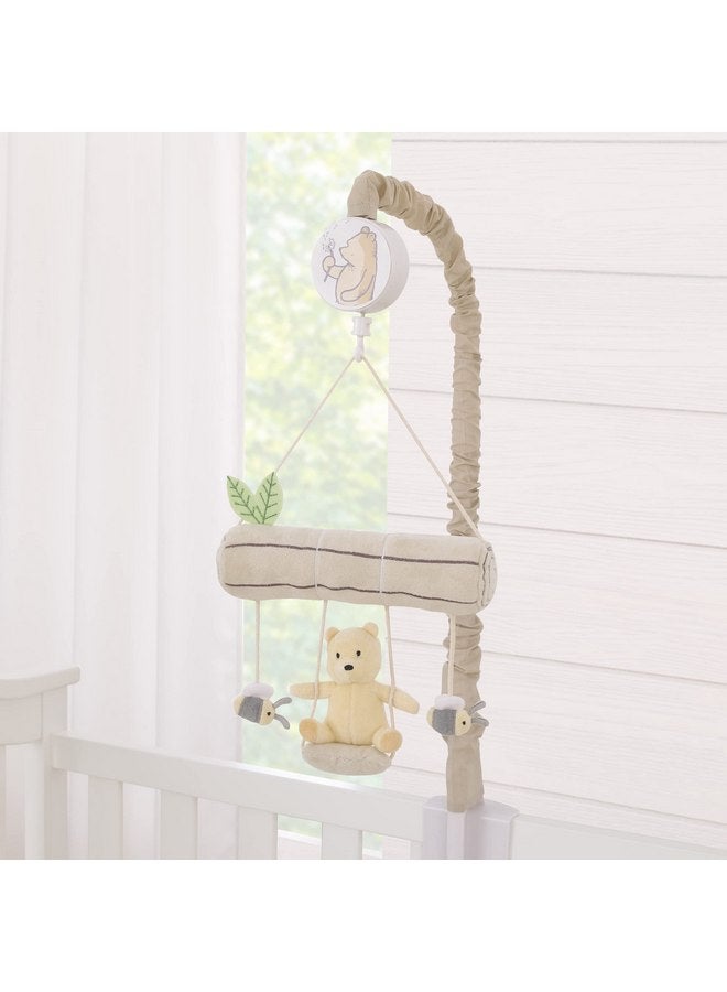 NoJo Disney Classic Pooh Naturally Friends Soft Beige Plush Swing and Tree Branch Musical Mobile - Image 2