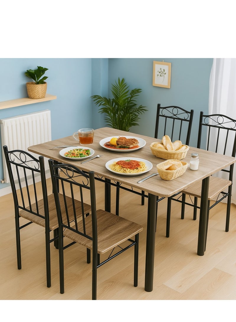 KRESLO Modern Dining Table With 4 Chairs - Practical And Elegant Design - Image 1