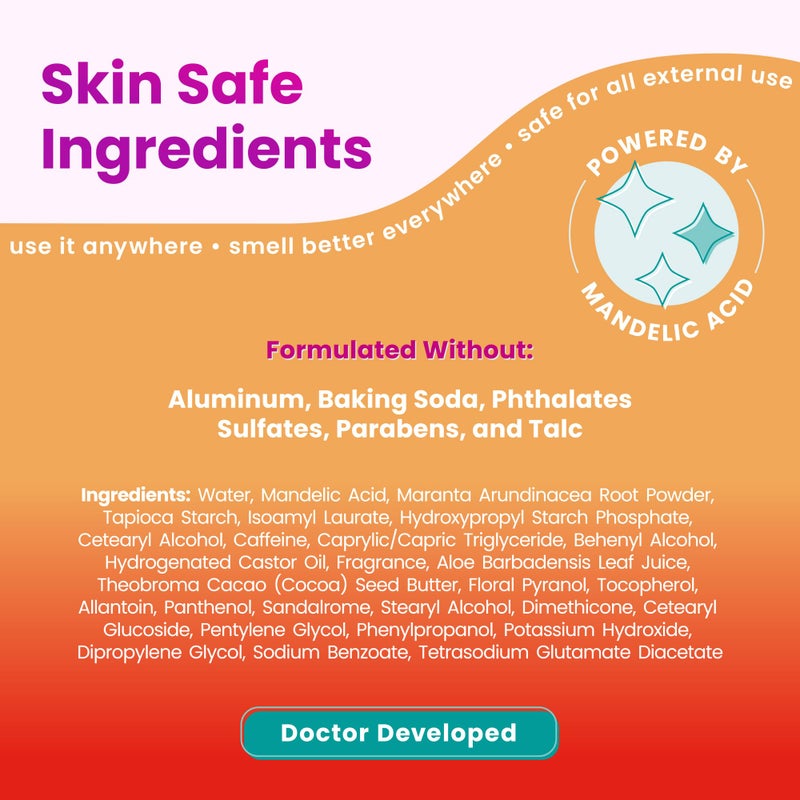 Lume Whole Body Deodorant - Invisible Cream Stick - 72 Hour Odor Control - Aluminum Free, Baking Soda Free, Skin Safe - 2.2 Ounce (Clean Tangerine) - Image 3