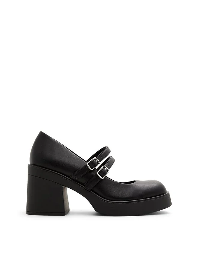 Monroe Ladies Black Heeled Shoes