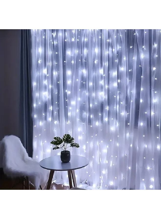 300 مصباح LED ستارة أضواء دافئة بخيط بطول 8 أمتار، 8 أوضاع تشغيل، يعمل بالطاقة عبر منفذ USB للمنزل والحديقة - Image 4