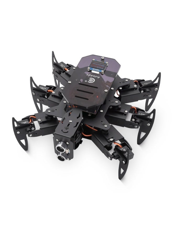 Adeept Ultimate Hexapod Spider Robot Kit Metal Body, Arduino Compatible Programming Platform, WiFi & IR Remote Control, OLED Display, Python & APP Support, Bionic Six-Legged STEM Robotics Education System (Controller Board Not Included) - Image 1