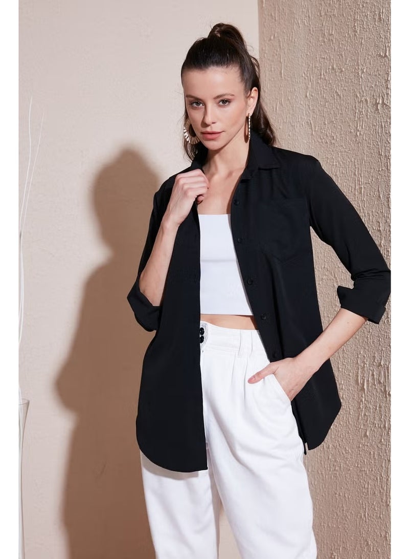 Lela Cotton Regular Fit Single Pocket Shirt Women's Shirt 4613001 - Image 2