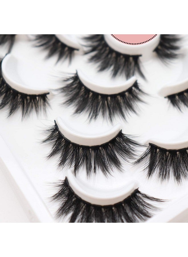 Veleasha Lashes 10 Pairs Natural Fluffy False Eyelashes Soft Wispy Lashes 3D Faux Mink Lashes Pack (V42) - Image 4