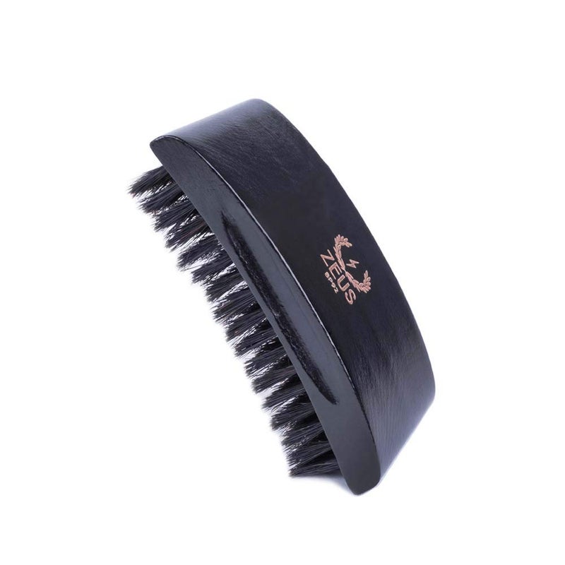 ZEUS Premium Hair Brush Mens Grooming Beard  Hair Brush Beech Wood  100 Boar Bristle Palm Brush