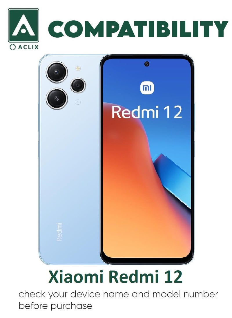 أكاليكس قطعتين، حماية شاشة،  لهاتف شاومي ريدمي 12، جودة ممتازة. - Image 3