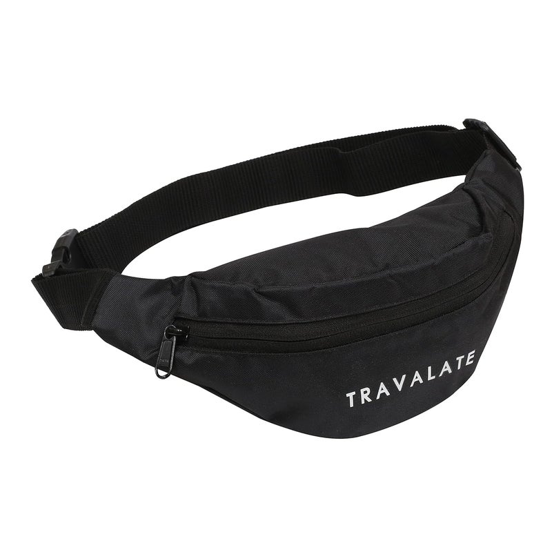 TRAVALATE ® Waist Bag for Men Women with Adjustable Strap, Water Resistant (Black) - Image 1