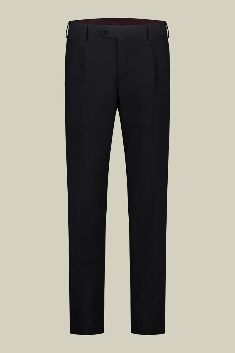Doppelganger Blue Double-breasted men's suit with single-pleat trousers in two-way stretch fabric - DK Blue for Men | Best Price UAE