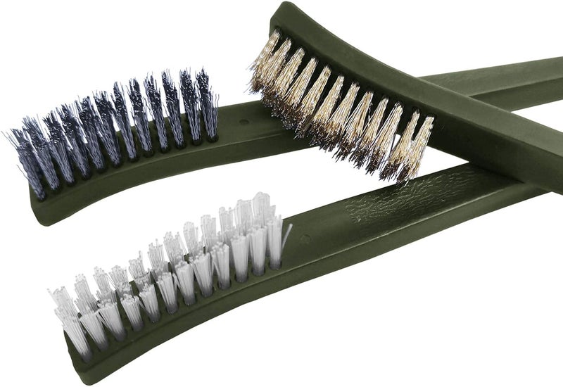 FineGood 9 PCS Wire Brush with Carb Cleaner Set, Wire Brush Set for Car Detailing Cleaning 3 Brass Brush 3 Steel Brush 3 Nylon Brush Tool Kits - Image 5