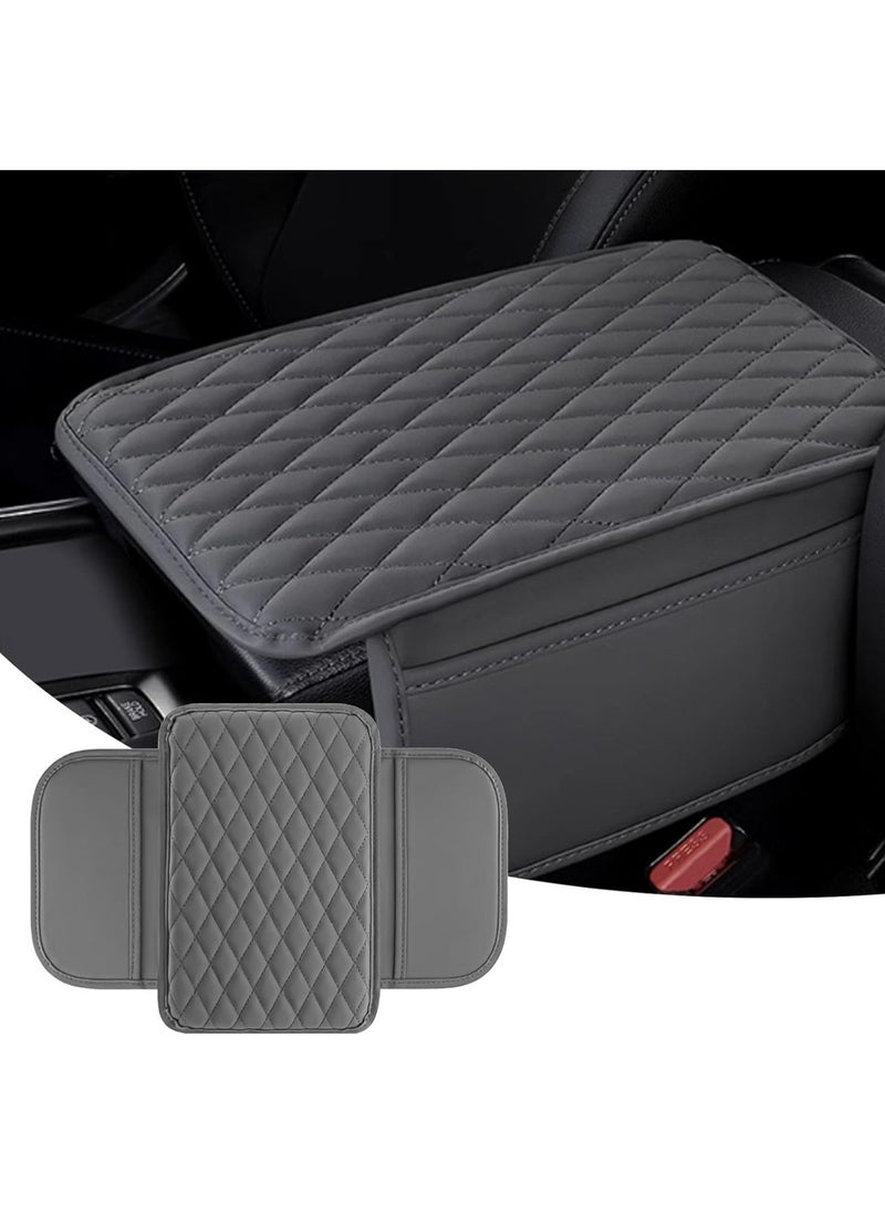 Car Center Console Cover with 2 Storage Bags - Premium Nappa Leather Armrest Cover, Scratch & Wear Resistant, Waterproof Car Interior Accessories - Image 4
