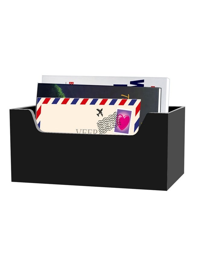Weiai Mail Holder For Table Acrylic Letter Holder Box For Desk Or Wall Mount Mail Organizer Countertop Black  - Image 5