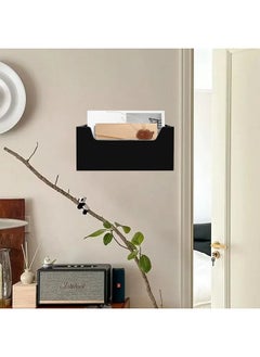 Weiai Mail Holder For Table Acrylic Letter Holder Box For Desk Or Wall Mount Mail Organizer Countertop Black  - Image 3