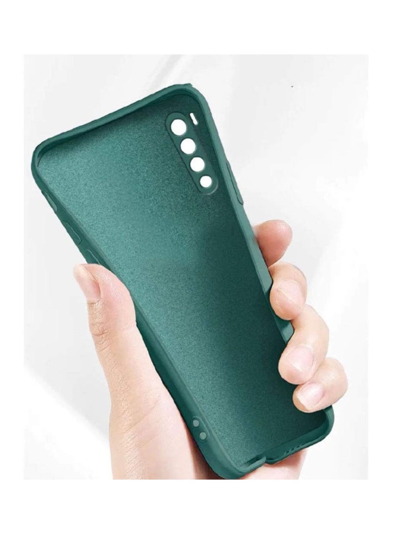 VITION For OnePlus Nord Solid Color Liquid Silicone Drop proof Full Coverage Protective Case(Dark Green) - Image 3